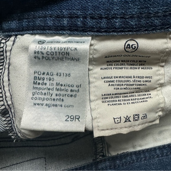 AG Adriano Goldschmied Men's The Dylan Slim Skinny Cropped Jeans Actual 33x26 - Picture 6 of 8